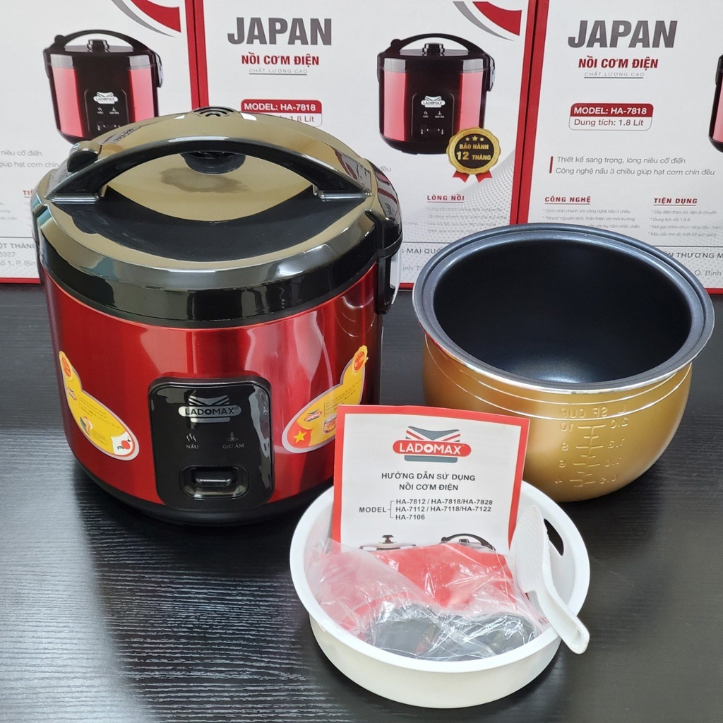 Nồi cơm điện 1.8L Ladomax HA-7818