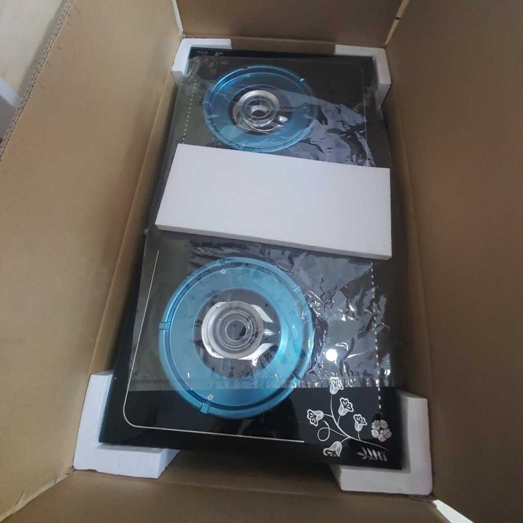 Bếp Ga Đôi Mặt Kiếng Sen Mol KAMACHI KM-212