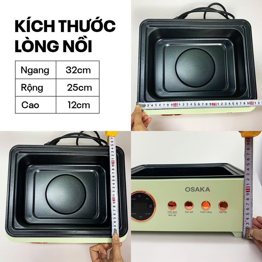 Nồi lẩu hấp đa năng Osaka MP666 (1tx1)