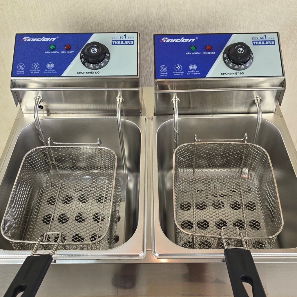 Bếp Chiên Nhúng Điện Đôi 6L + 6L Raiden RD-1206