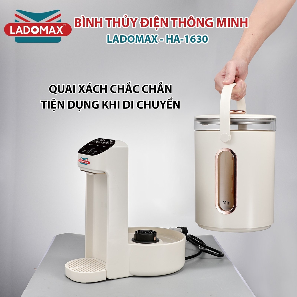 Bình thủy điện, bình đun nước thông minh Ladomax Ha-1630 (1tx4)