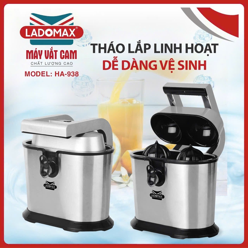 Máy vắt cam 2 đầu ép Ladomax Ha-938 (1tx6)
