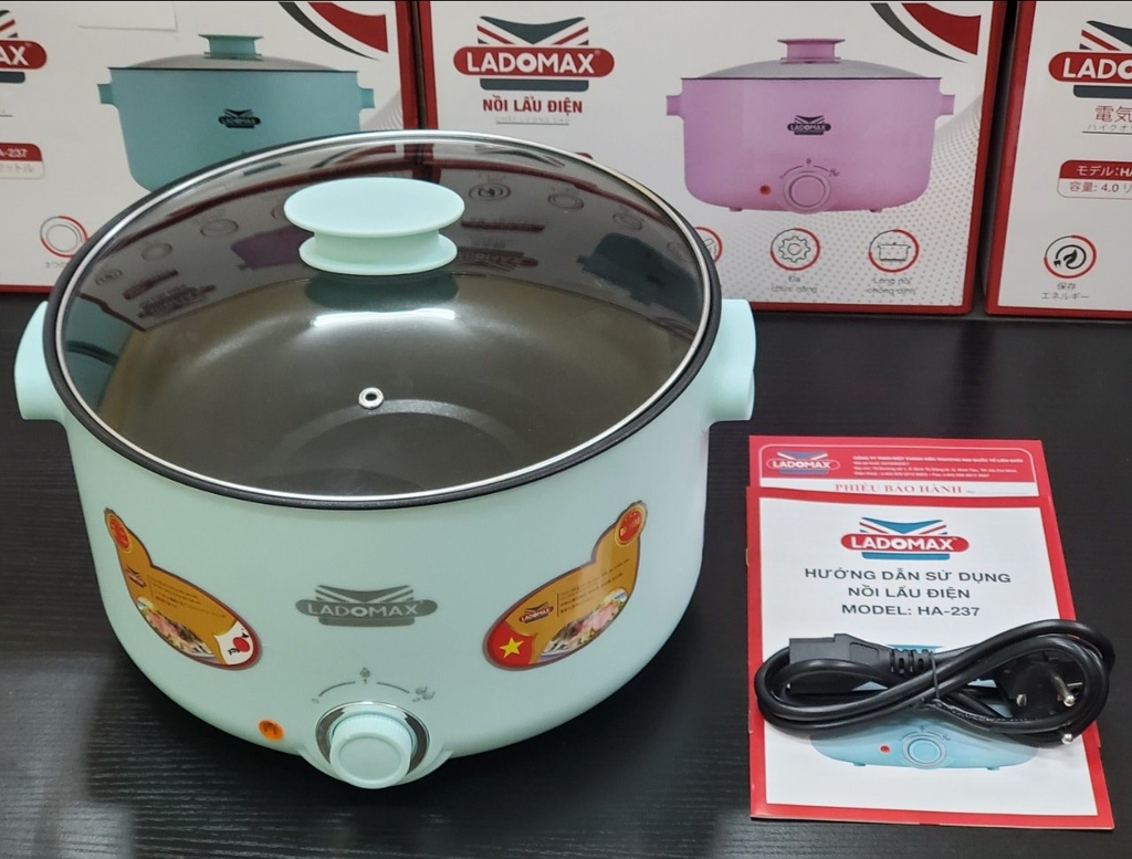 Lẩu điện lòng liền 4L Ladomax Ha-237 (1tx8)