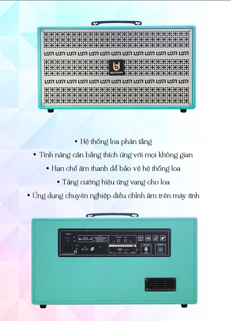 Loa kéo xách tay Bestsound M8PRO, Bass 8 inch đôi, 100W