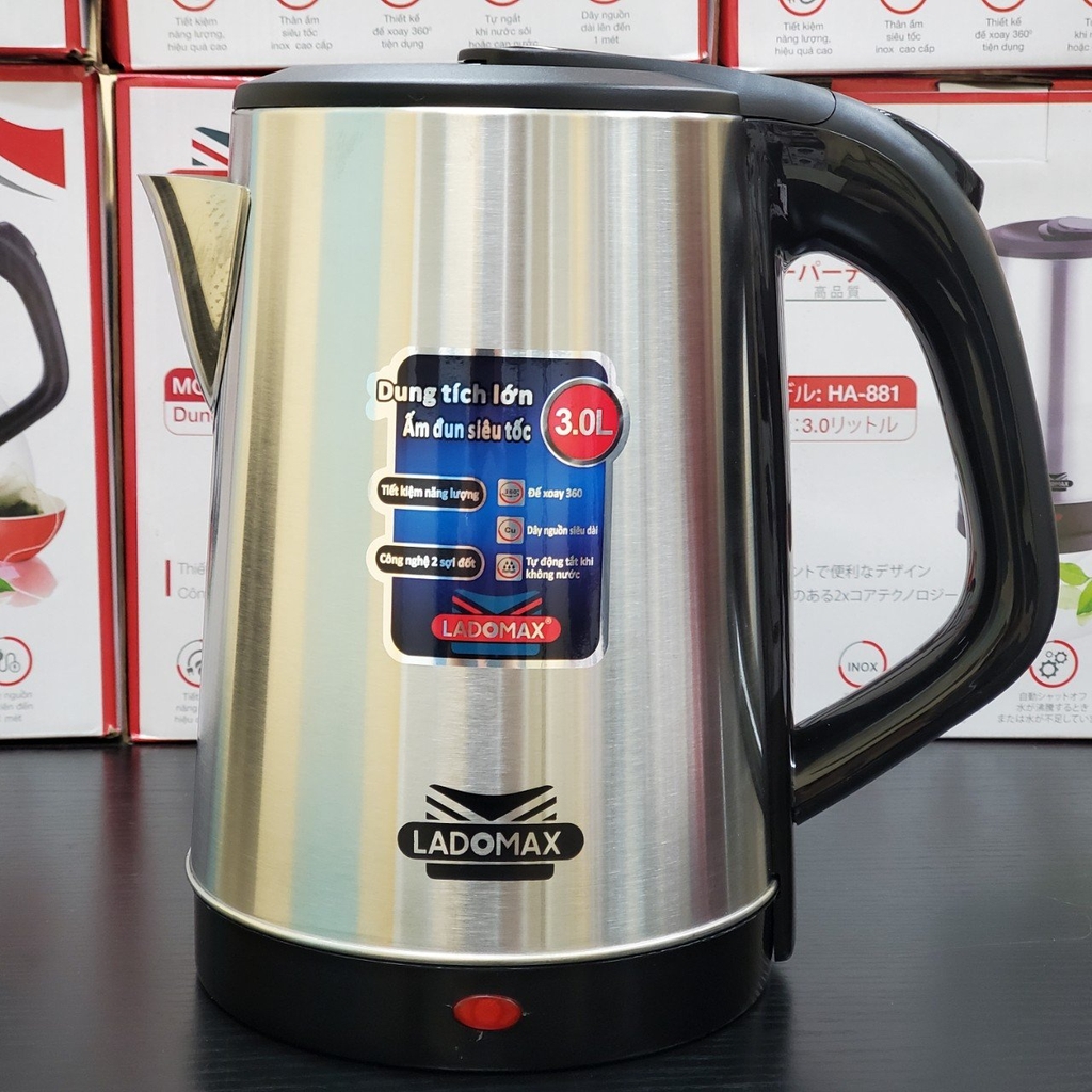 Ấm đun siêu tốc 3.0L Ladomax Ha-881 (1tx16)