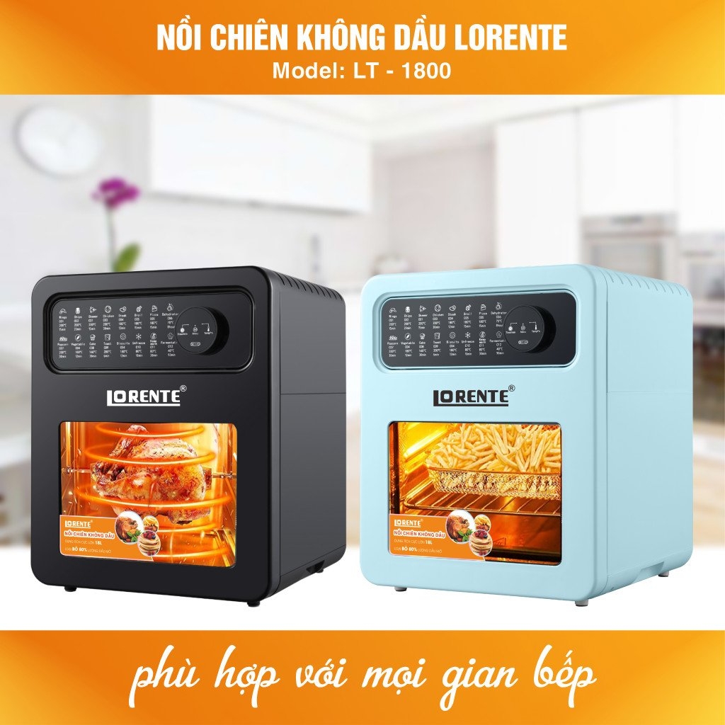 Nồi chiên không dầu 18L Lorente LT-1800