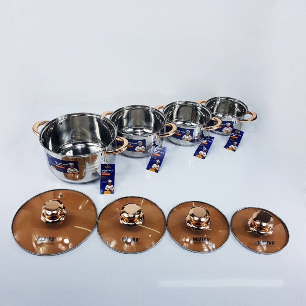 Bộ 6 nồi chảo inox Matika MTK-C0624 (1tx2)