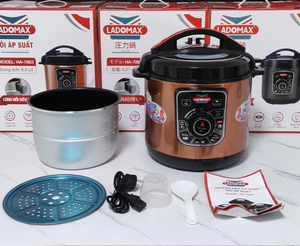 Nồi áp suất 6.0L Ladomax Ha7863 (1tx4)