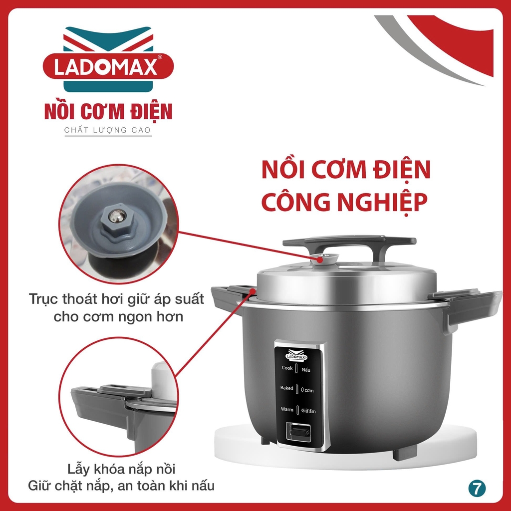 Nồi cơm điện công nghiệp 5.6L Ladomax Ha7356 (1tx1)