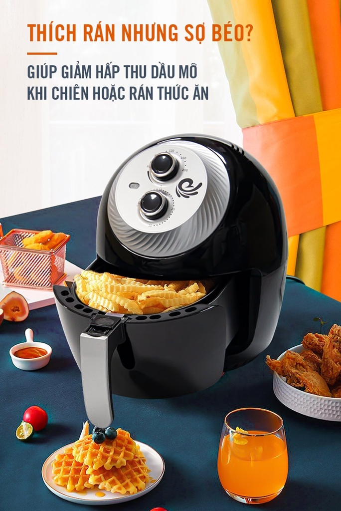 Nồi chiên không dầu cơ 3.5L Tsuki VS-666 (1tx2)