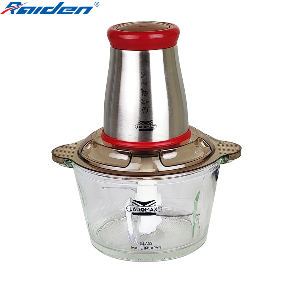 Máy xay thịt cối thủy tinh 2.0L Ladomax Ha-333INOX, 400W, thân máy inox (1tx8)