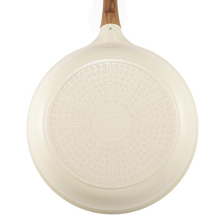 Chảo Đúc Ceramic Greencook GCP03 Màu Trắng
