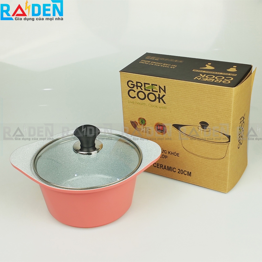 Nồi đúc Ceramic 24cm Greencook GCS02-24IH