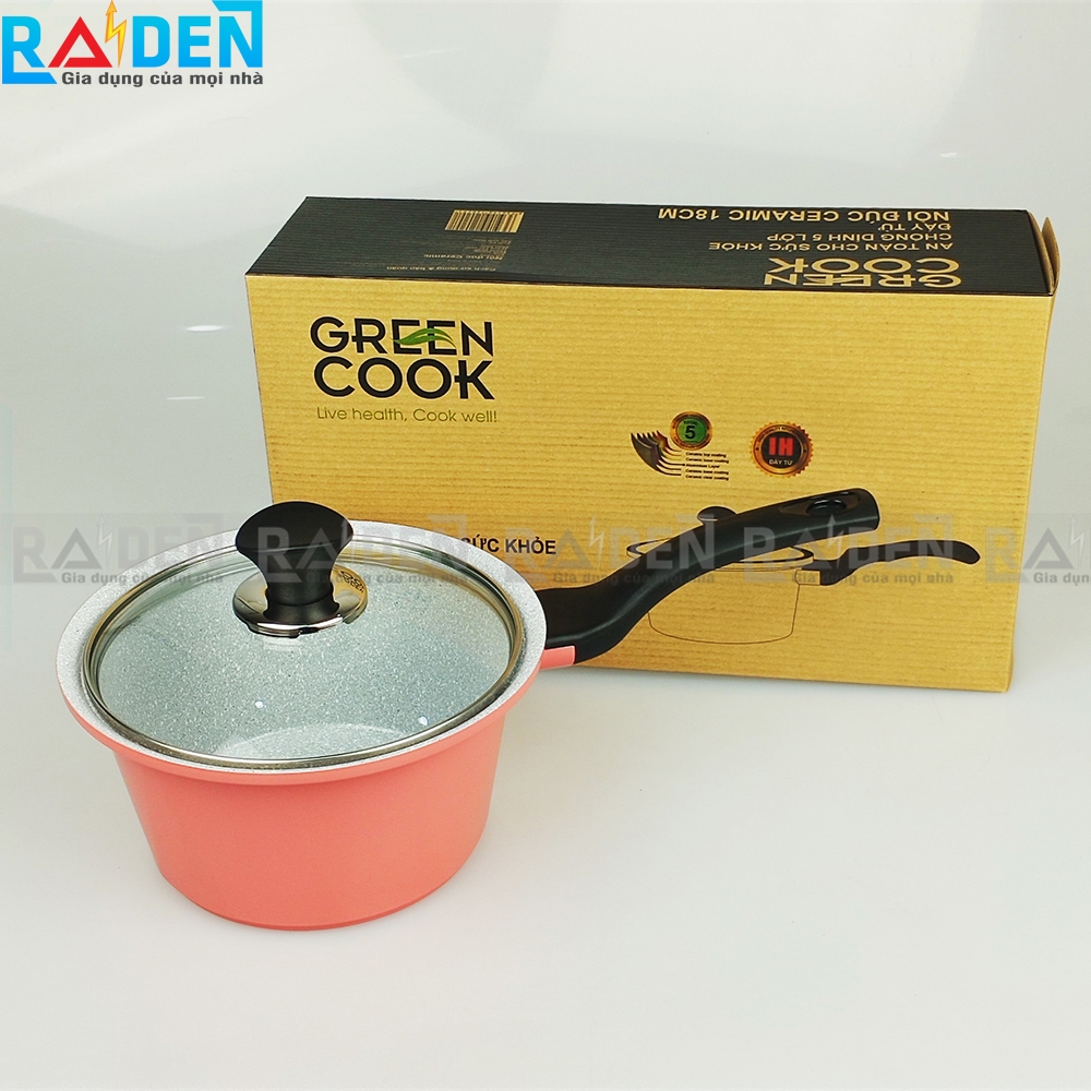 Quánh đúc Ceramic 18cm Greencook GCS02-18IH