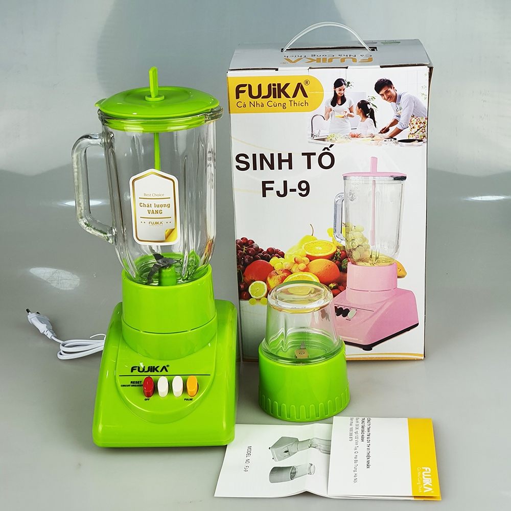 Máy xay sinh tố 2 cối thủy tinh FUJIKA-FJ-9