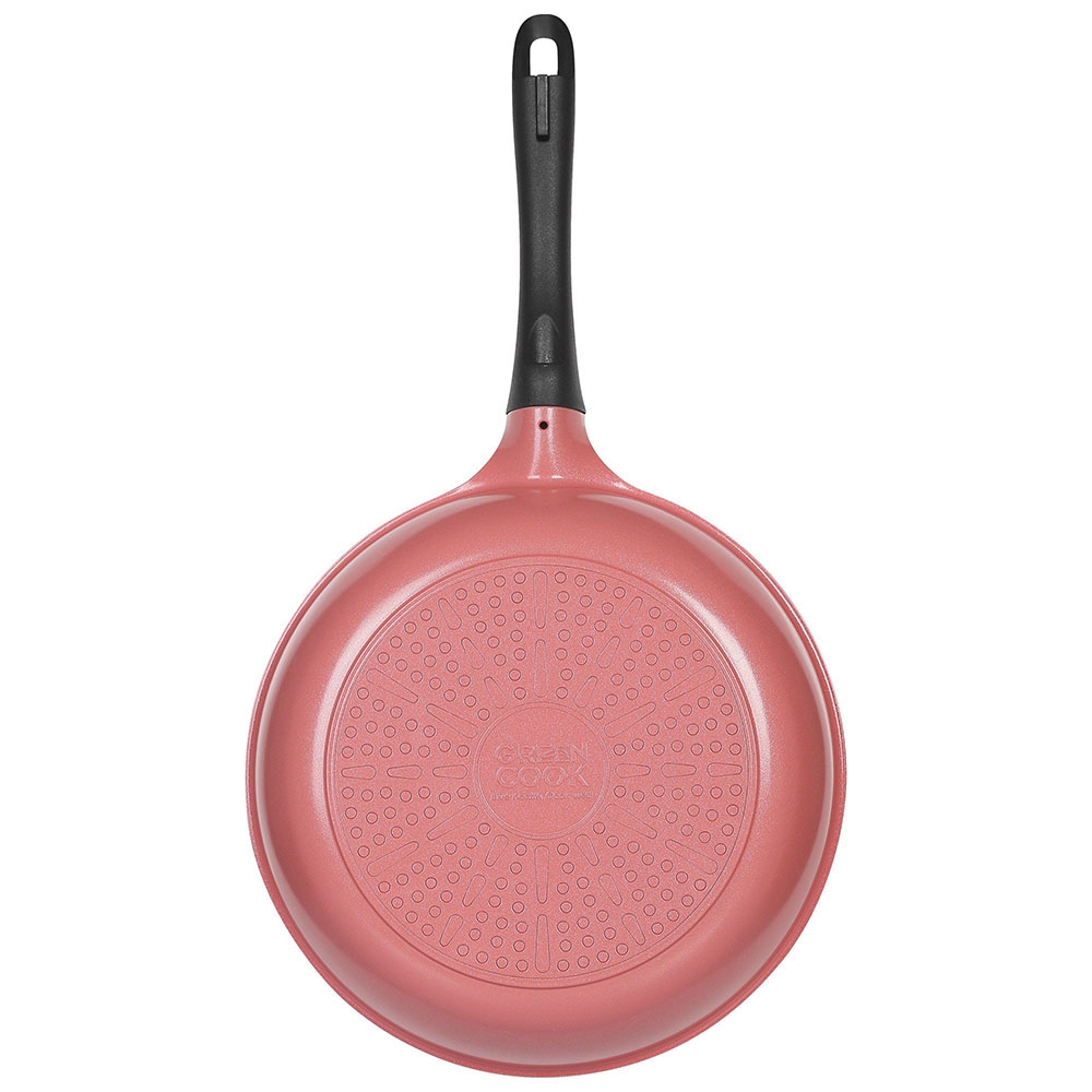 Chảo đúc Ceramic 24cm Greencook GCP03-24IHP Màu Hồng