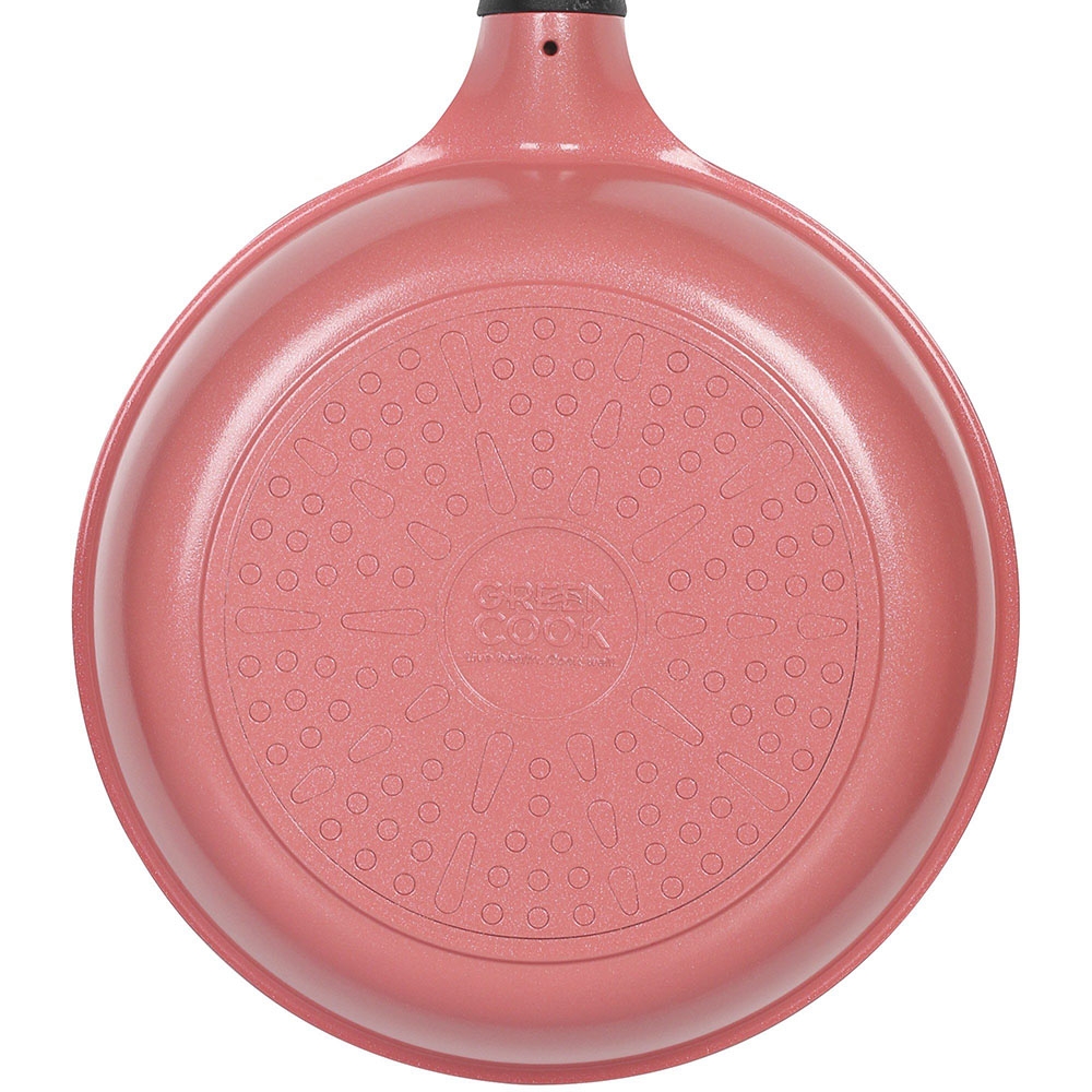 Chảo đúc Ceramic 24cm Greencook GCP03-24IHP Màu Hồng