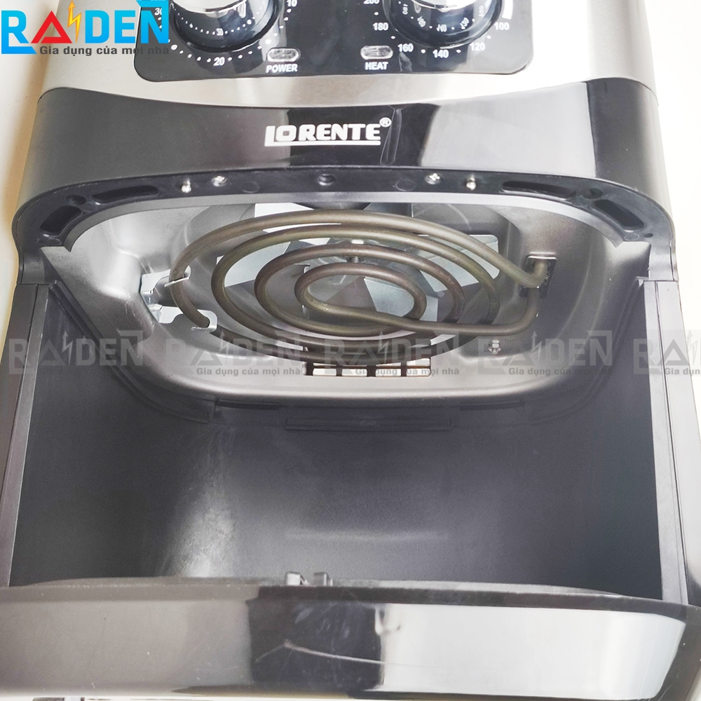 Nồi chiên không dầu 8L Lorente LT-1619 giảm mỡ trong thức ăn, chiên gà nguyên con
