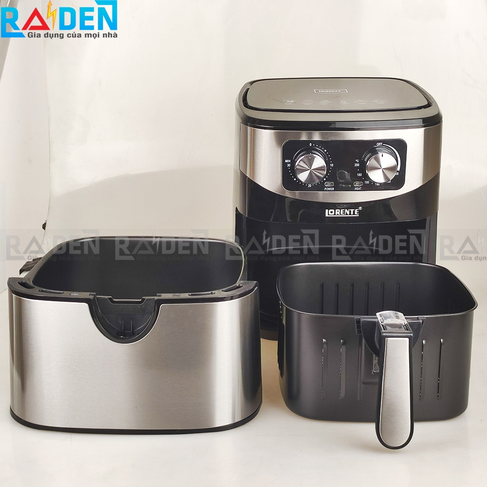 Nồi chiên không dầu 8L Lorente LT-1619 giảm mỡ trong thức ăn, chiên gà nguyên con