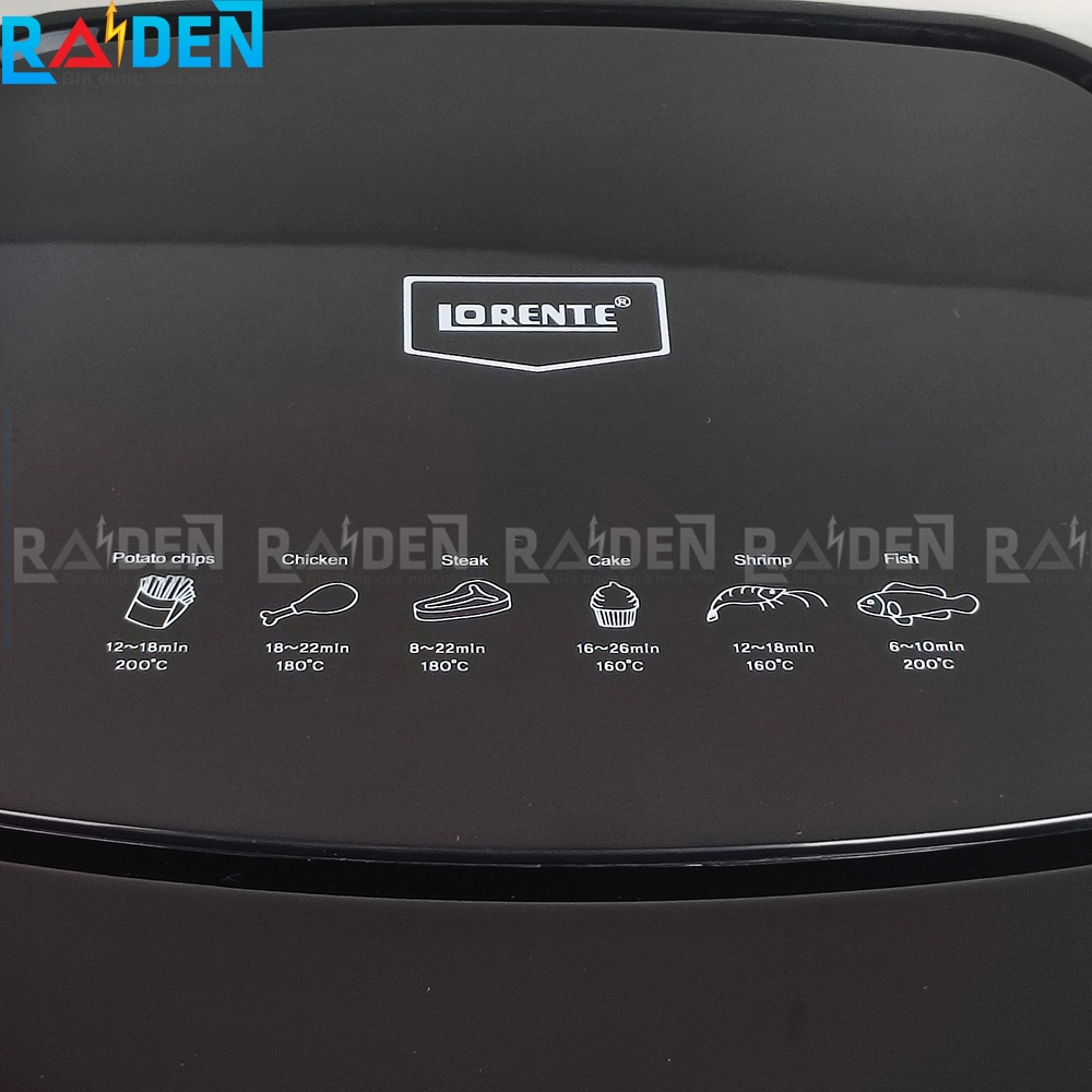 Nồi chiên không dầu 8L Lorente LT-1619 giảm mỡ trong thức ăn, chiên gà nguyên con