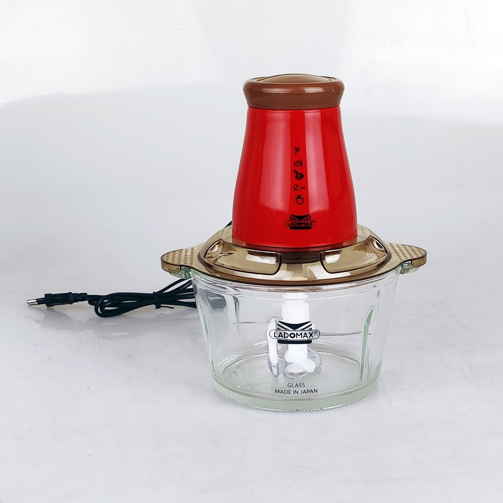 Máy xay thịt cối thủy tinh 2.0L Ladomax Ha-333D, 400W, thân nhựa, màu đỏ (1tx8)