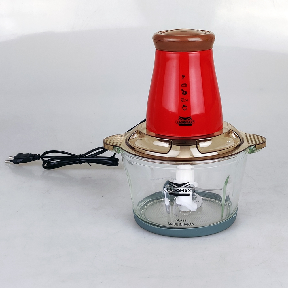 Máy xay thịt cối thủy tinh 2.0L Ladomax Ha-333D, 400W, thân nhựa, màu đỏ (1tx8)
