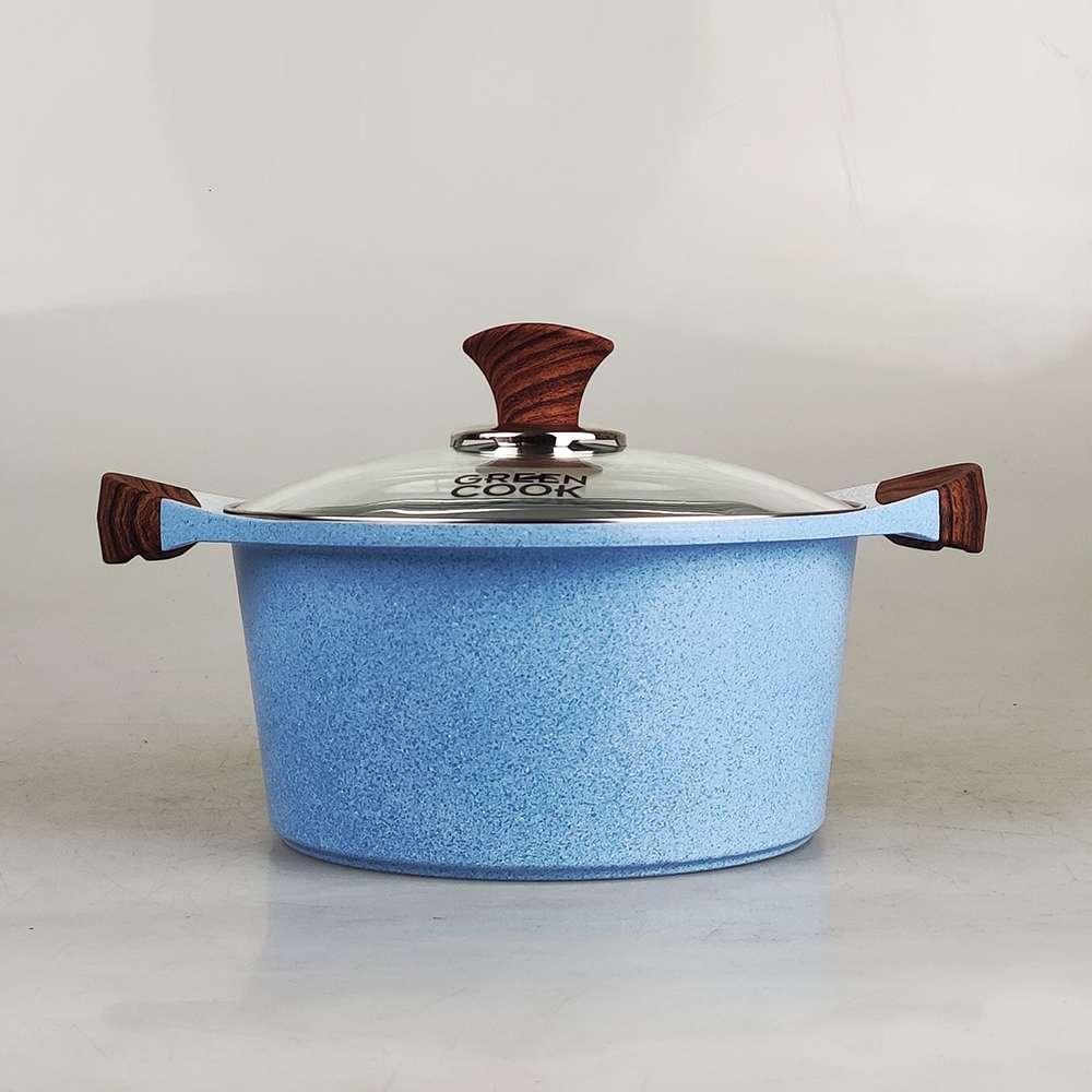 Nồi đúc Greencook men đá xanh Sapphire GCS09