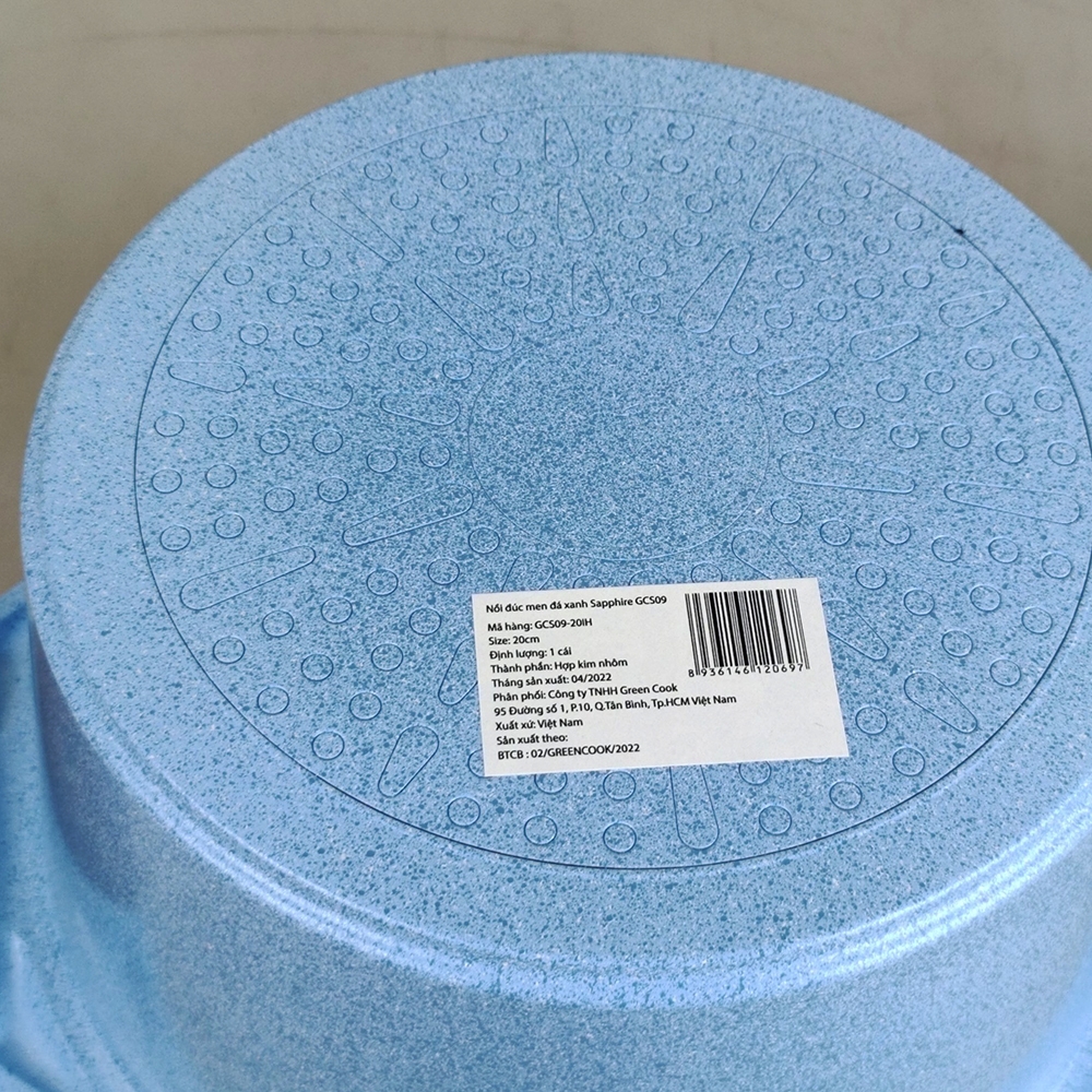 Nồi đúc Greencook men đá xanh Sapphire GCS09