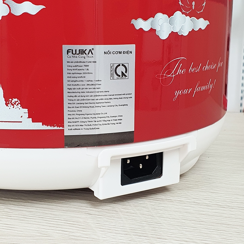 Nồi cơm điện 1.8L Fujika FJ-NC1808 (1tx8)