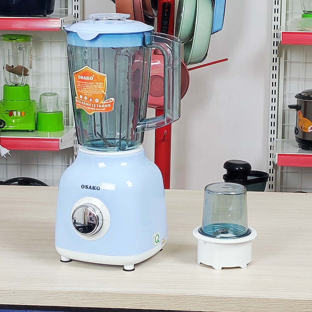 Máy xay sinh tố 2 cối nhựa Osako ST02, 400W, (1tx6)