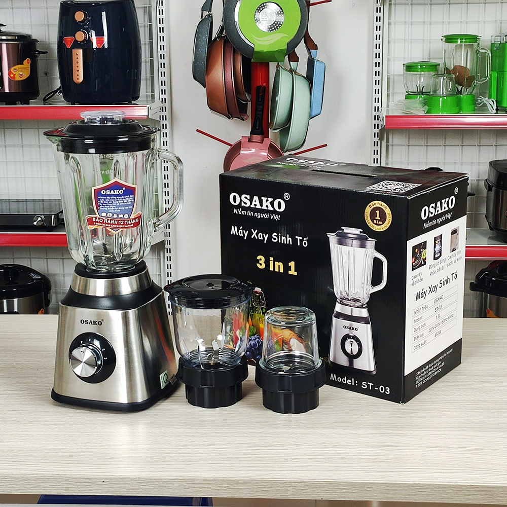 Máy xay sinh tố 3 cối Osako ST03, 450W (1tx4)