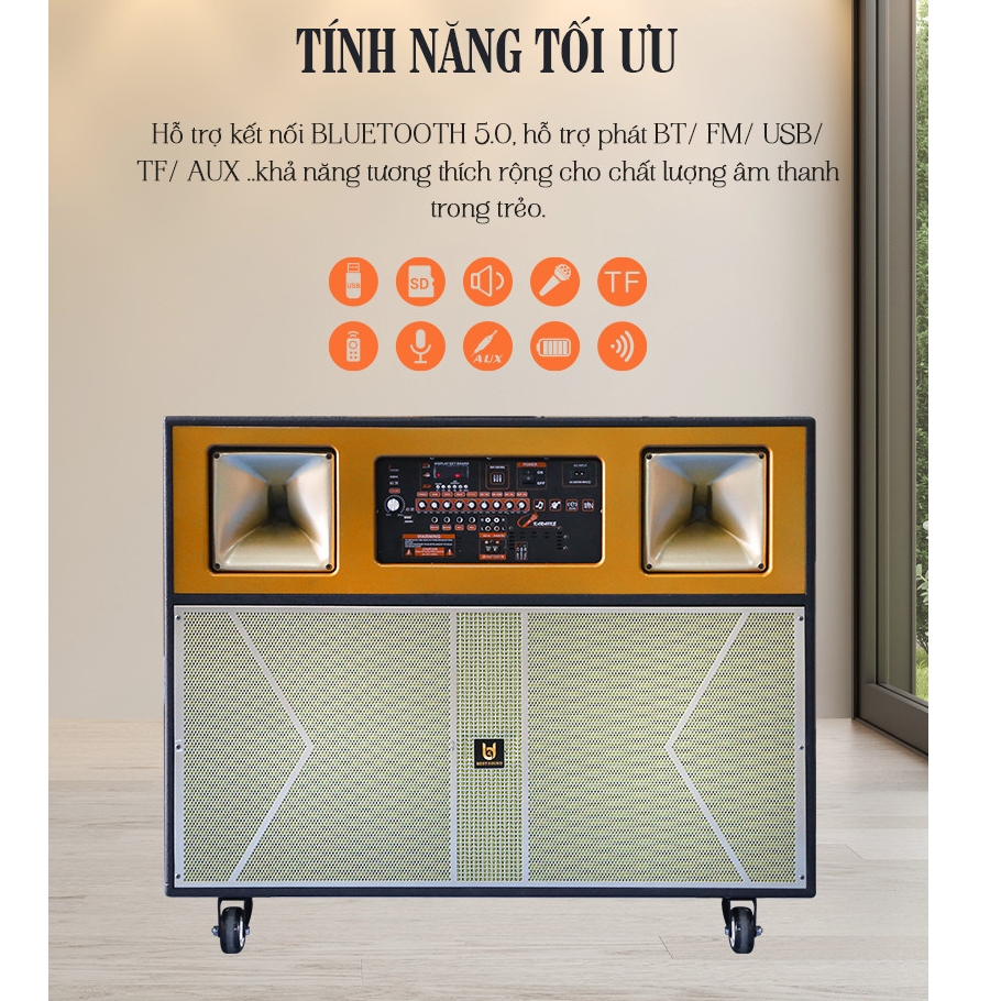 Loa kéo tủ Bestsound BD-5800 Basa 40 đôi, 300W
