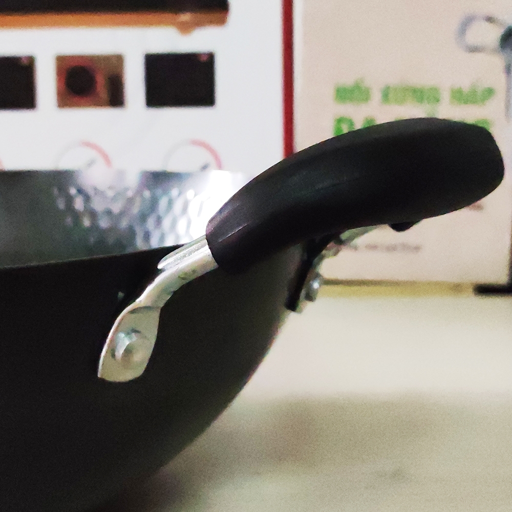 Chảo xào thép vân kim cương 32cm Greencook GCW02-32IH (1tx10)