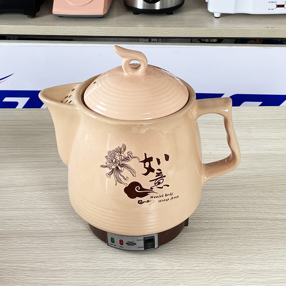 Ấm Sắc Thuốc Điện Ladomax Ha-8833H Màu Hồng, Có Chuông Báo (1tx8)