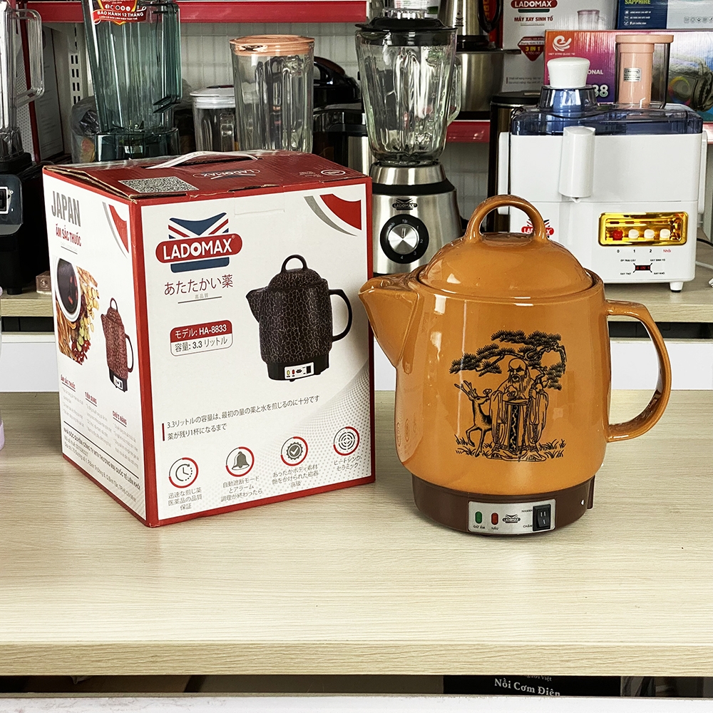 Ấm Sắc Thuốc Điện Ladomax Ha-8833N Màu Nâu (1tx8)