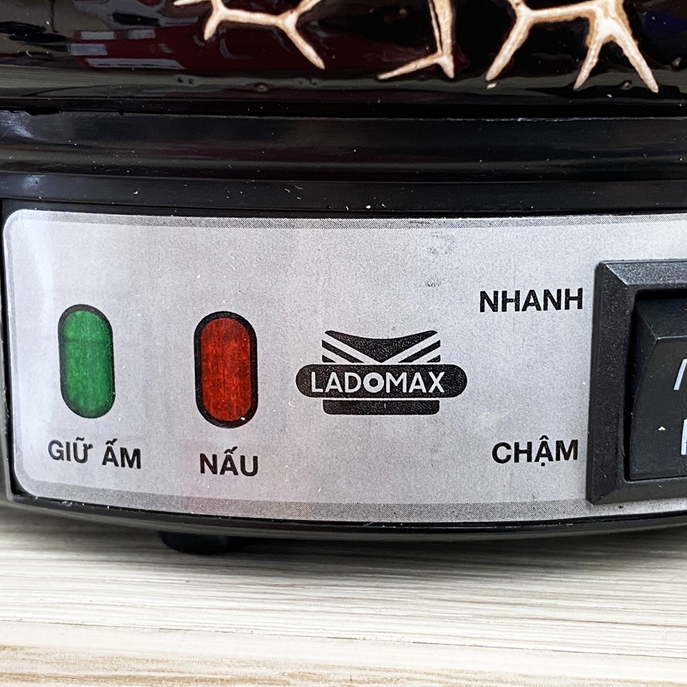 Ấm Sắc Thuốc Điện Ladomax Ha-8833Den Màu Đen, Có Chuông Báo (1tx8)