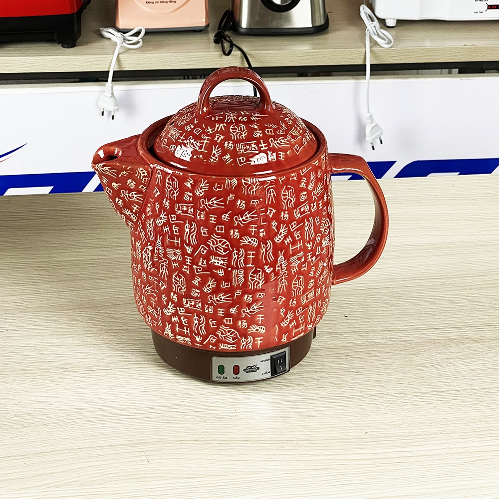 Ấm Sắc Thuốc Điện Ladomax Ha-8833 Màu Đỏ, Có Chuông Báo (1tx8)