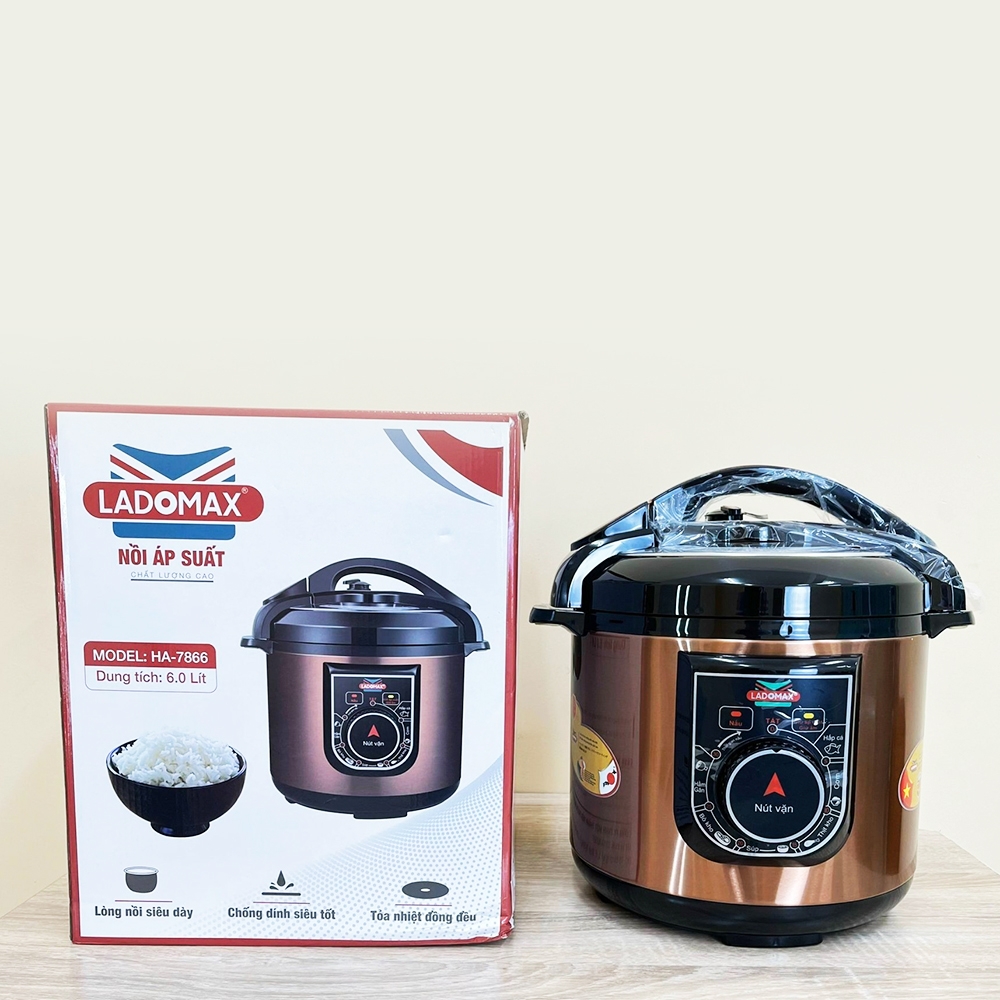 Nồi áp suất 6L nắp liền Ladomax Ha-7866 (1tx4)