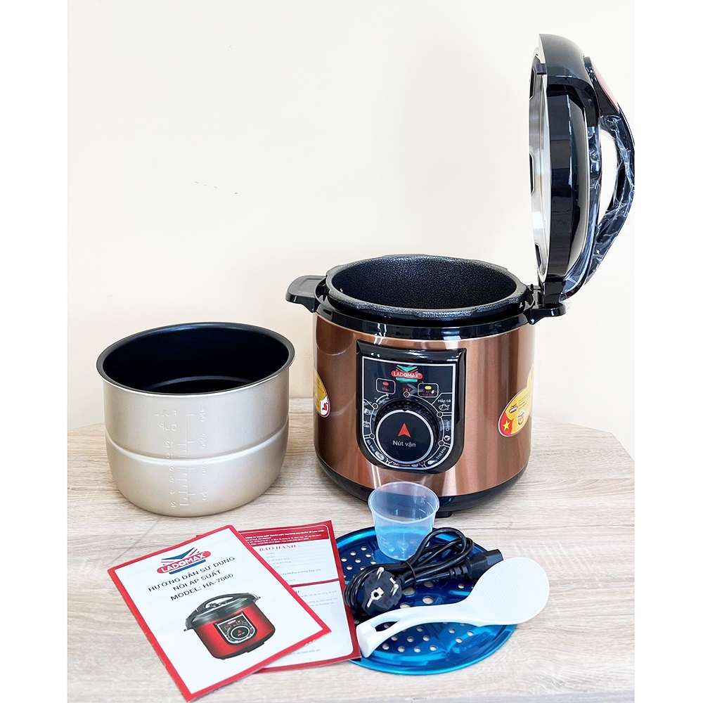 Nồi áp suất 6L nắp liền Ladomax Ha-7866 (1tx4)