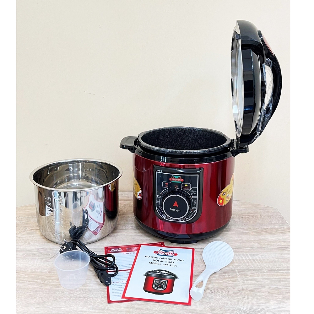 Nồi áp suất 6L nắp liền Ladomax Ha-7866 (1tx4)