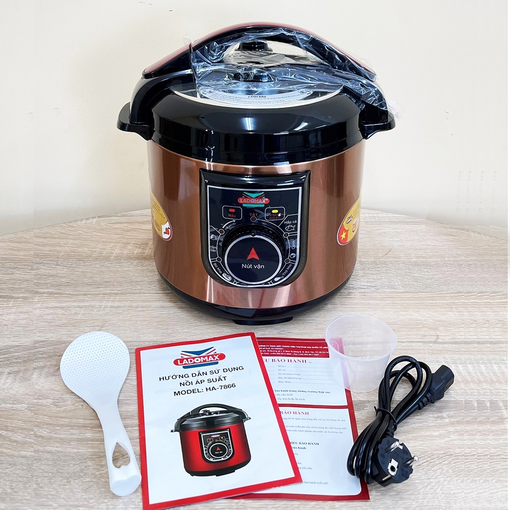 Nồi áp suất 6L nắp liền Ladomax Ha-7866 (1tx4)