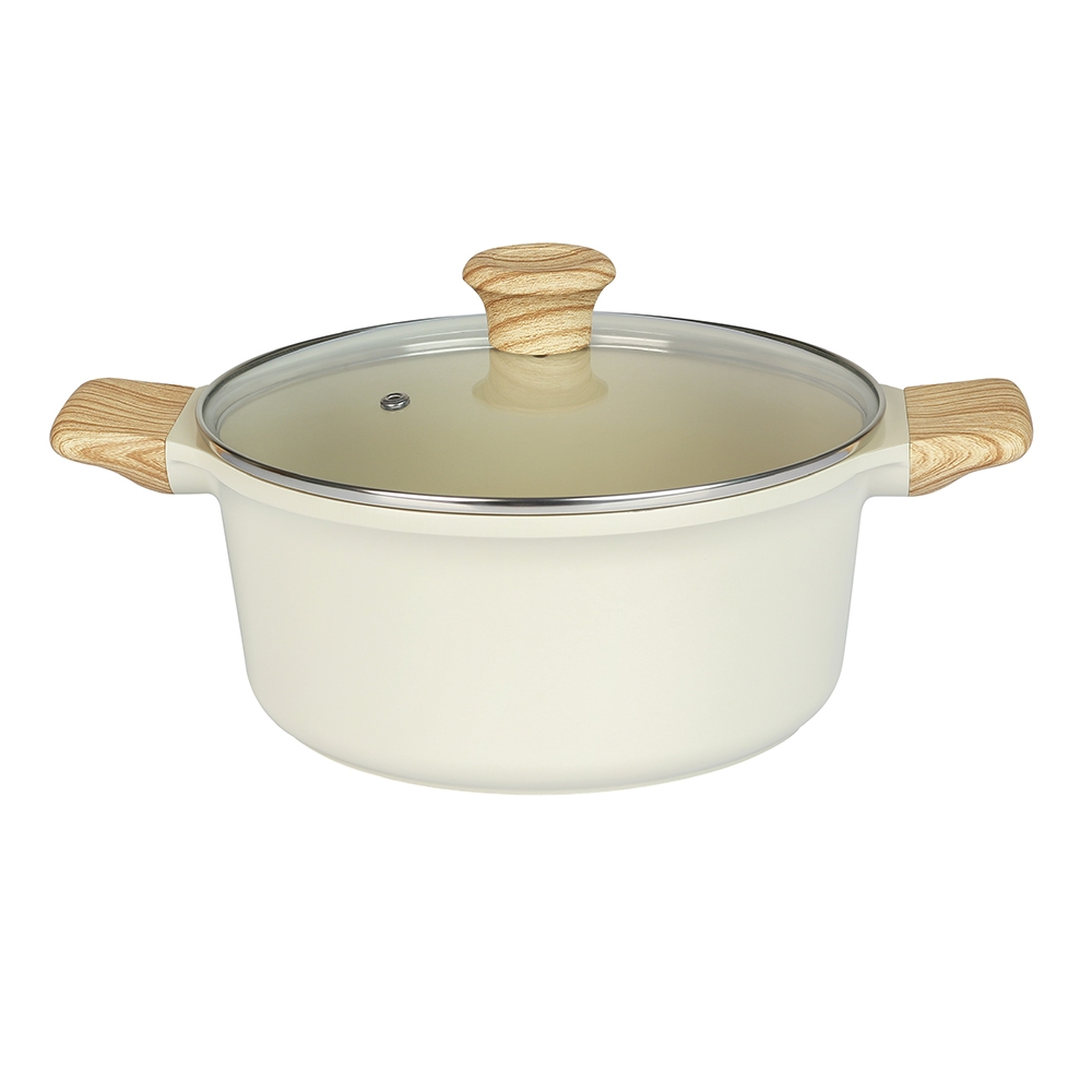 Nồi đúc men gốm Ivory Greencook GCS233-24IH (1tx6)