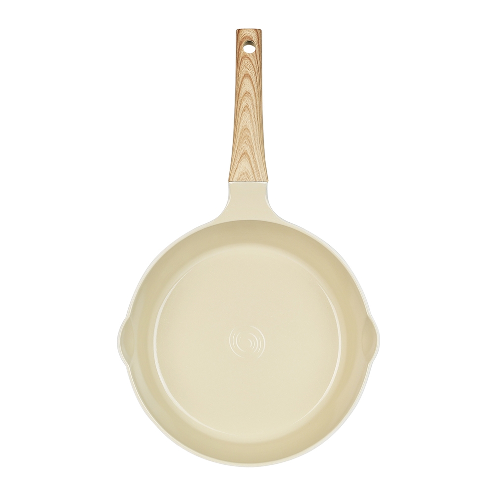 Chảo đúc sâu men gốm Ivory Greencook GCP236-28IH (1tx6)