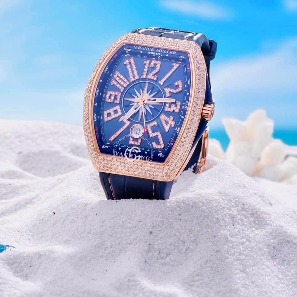 NG H FRANCK MULLER YANGUARD YACHTING V41 ROSE GOLD DIAMONDS