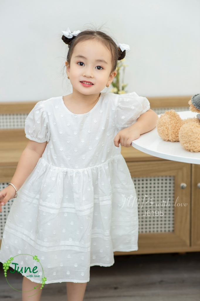 Mua Đầm babydoll nữ ❤??váy tiểu thư trắng xoè cổ v đính nơ❤?? chất thô mềm  xếp tầng phông cách hàn quốc - Yeep