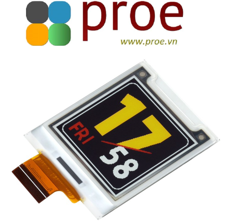 1.64inch square E-Paper (G) raw display, 168 × 168, Red/Yellow/Black ...