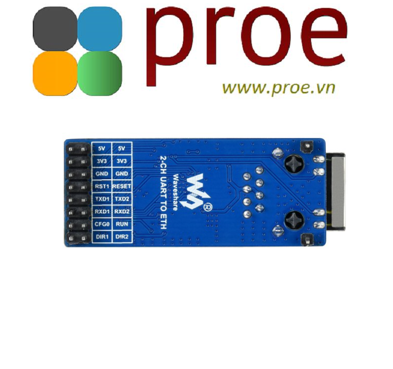 Module 2-CH UART Vers Ethernet Waveshare - Conversion Série/Ethernet, Transmission Transparente - 2