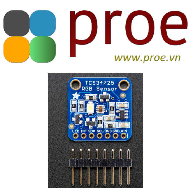 TCS34725 RGB Color Sensor with IR filter and White LED | Điện tử ProE