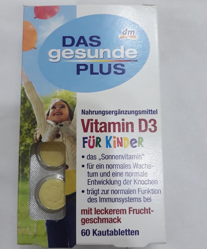 Viên Ngậm Bổ Sung Vitamin D3 Fur Kinder Của đức Cho Bé Từ 4 Tuổi 60 Viên