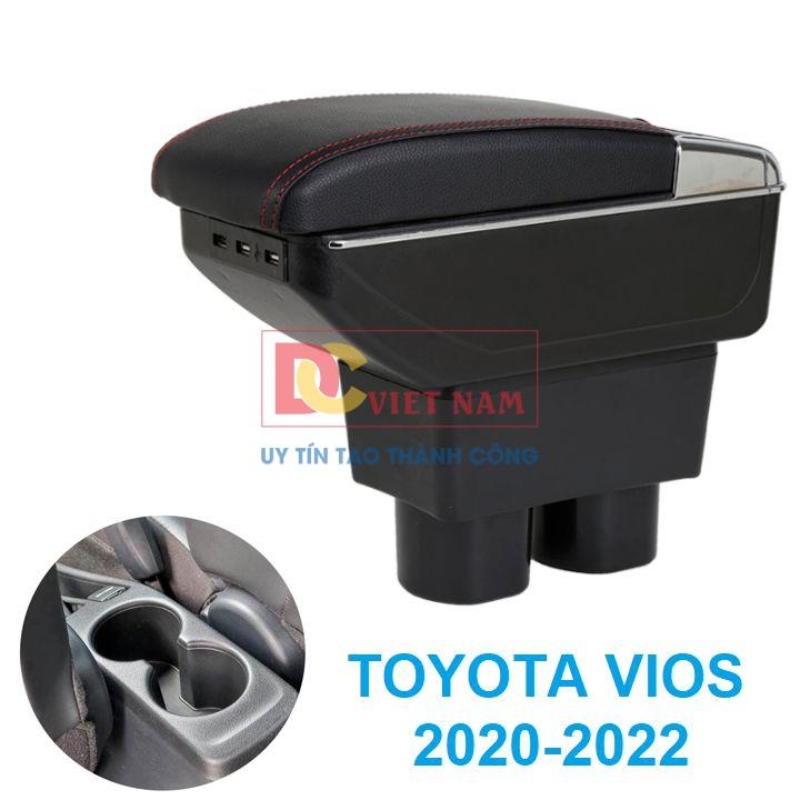Hộp tỳ tay ô tô Toyota Vios 2020-2022 tích hợp 7 cổng USB